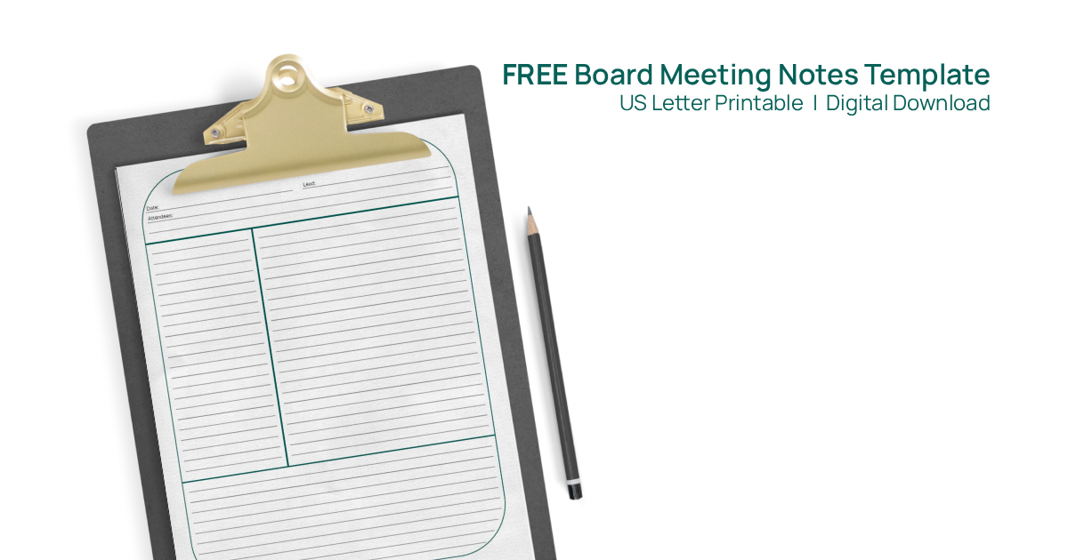FREE Nonprofit Board Meeting Notes Template