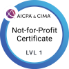 Not for Profit Certification Level 1, American Institute of Certified Public Accountant (AICPA) & Chartered Institute of Management Accountants (CIMA)